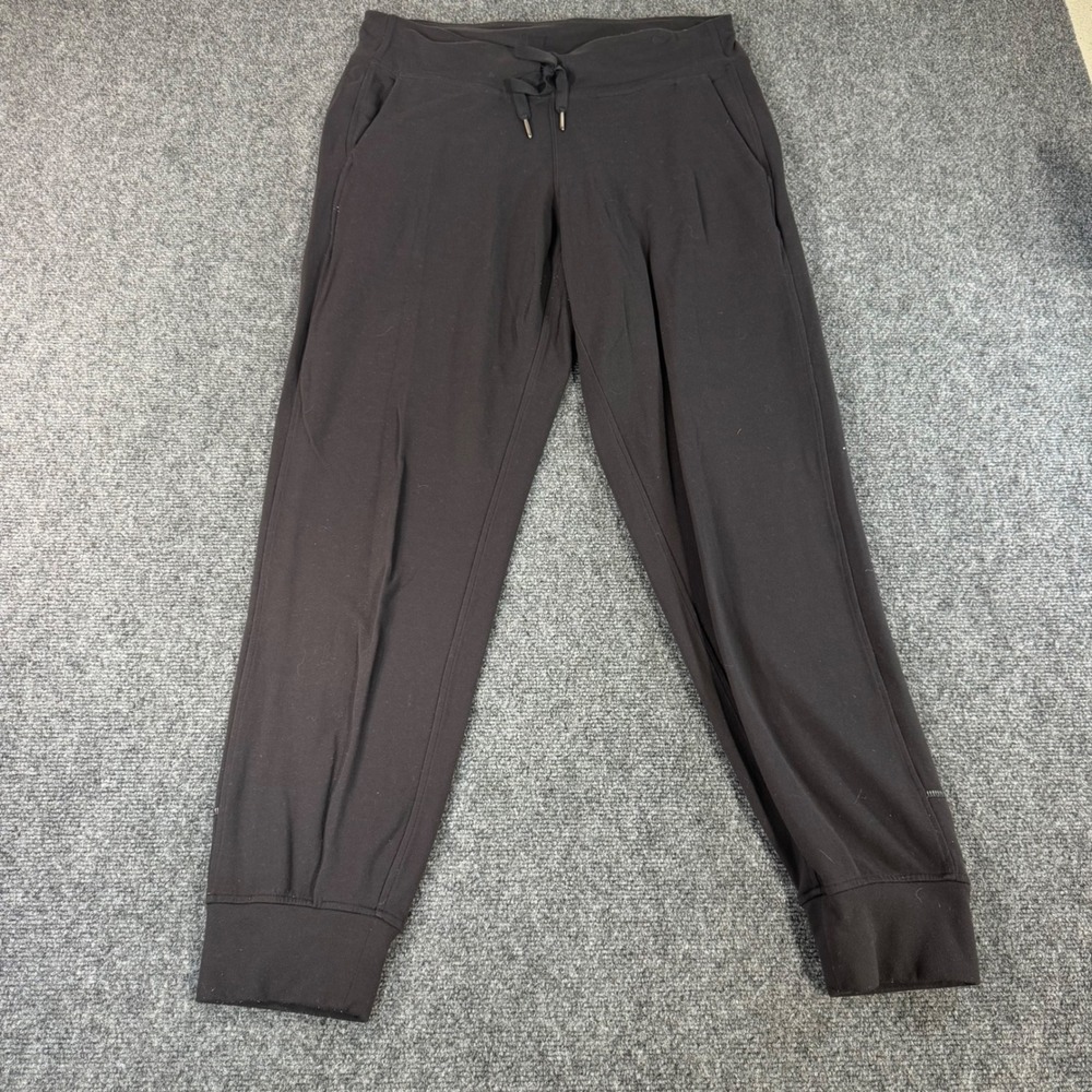 Lululemon Mens Black Tapered Jogger Pants Drawstring Activewear‎ Size M 32x28